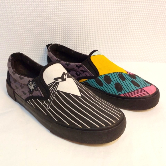 Disney Nightmare Before Christmas Ground Up Slip On Shoes Skimmers Loafers Flat - Picture 1 of 16